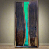 Live Edge Acacia Epoxy River Door